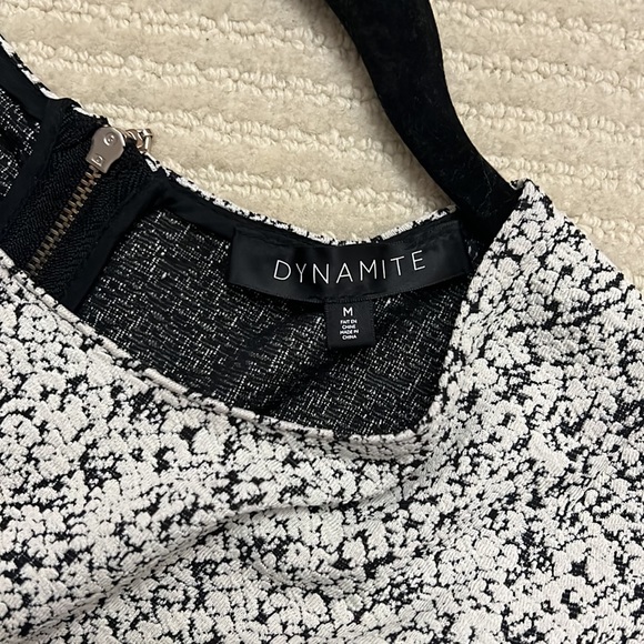 Dynamite white/black patterned dress. - Picture 4 of 6